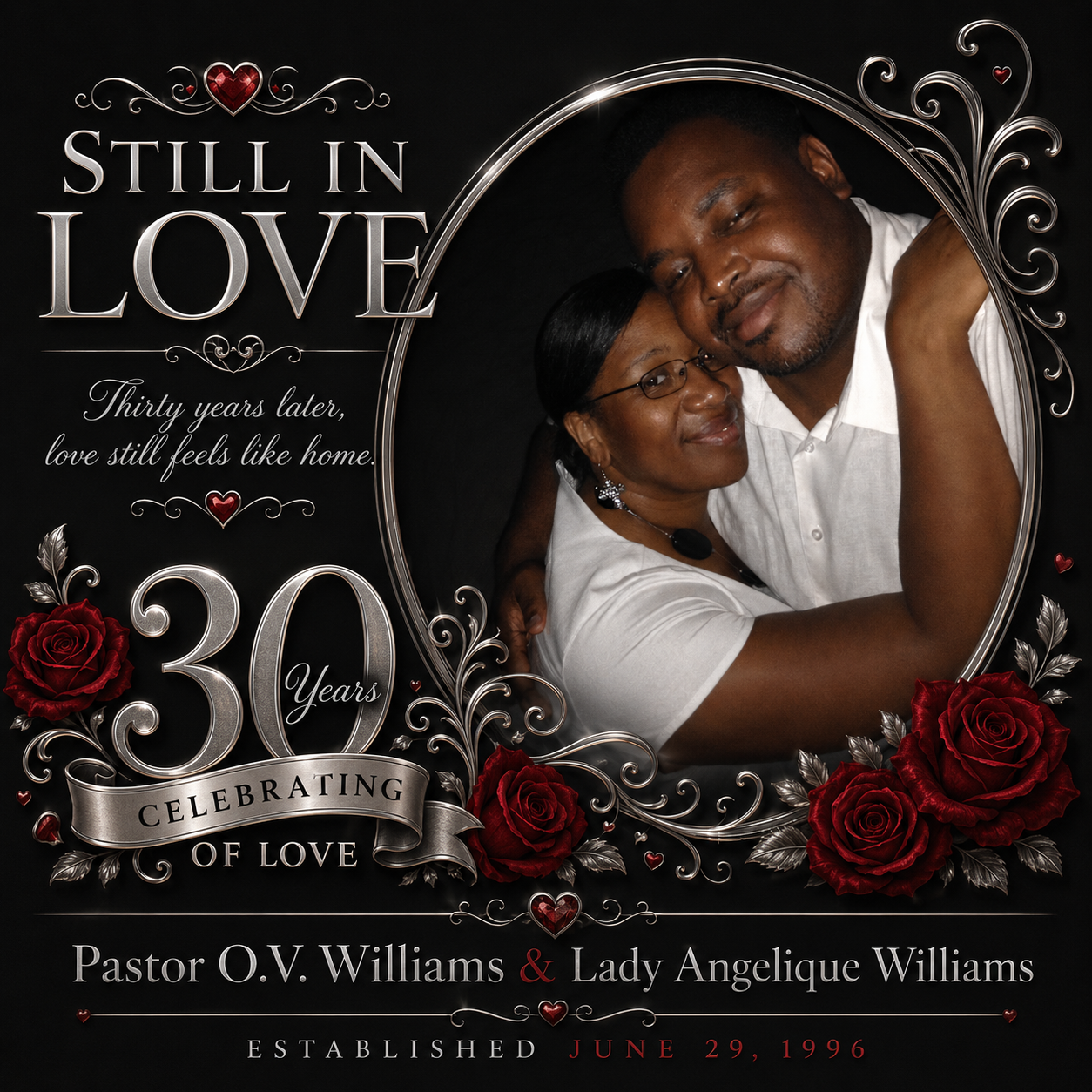 Pastor O.V. Williams and Lady Angelique Williams anniversary image 3